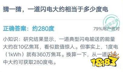 猜一猜一道闪电大约相当于多少度电,揭秘手游中的“闪电”奥秘:一道闪电究竟蕴含多少度电?