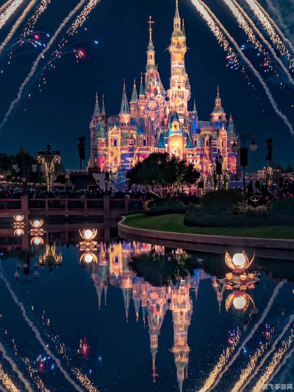 迪士尼烟花背景图片微信,迪士尼烟花盛宴,手游中的梦幻之旅