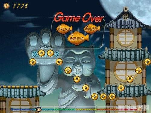 飞天忍者猫小游戏高空冒险攻略