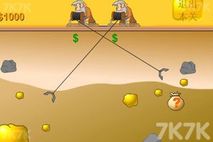 双人黄金矿工疯狂版挖矿竞技，双人合作挑战极限！