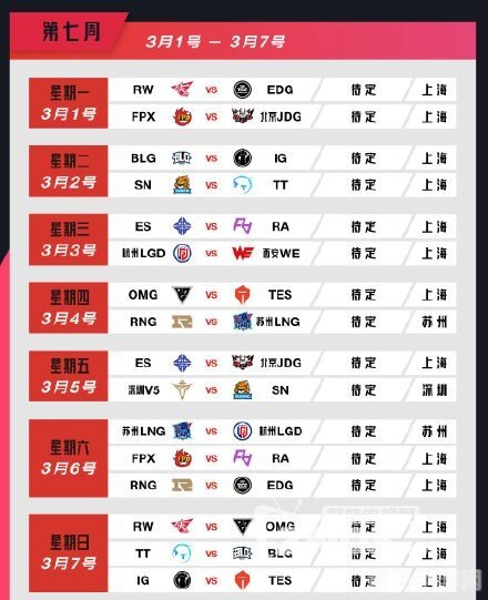 lpl春季赛2021赛程表,LPL春季赛2021赛程攻略，激战正酣，谁将问鼎荣耀？