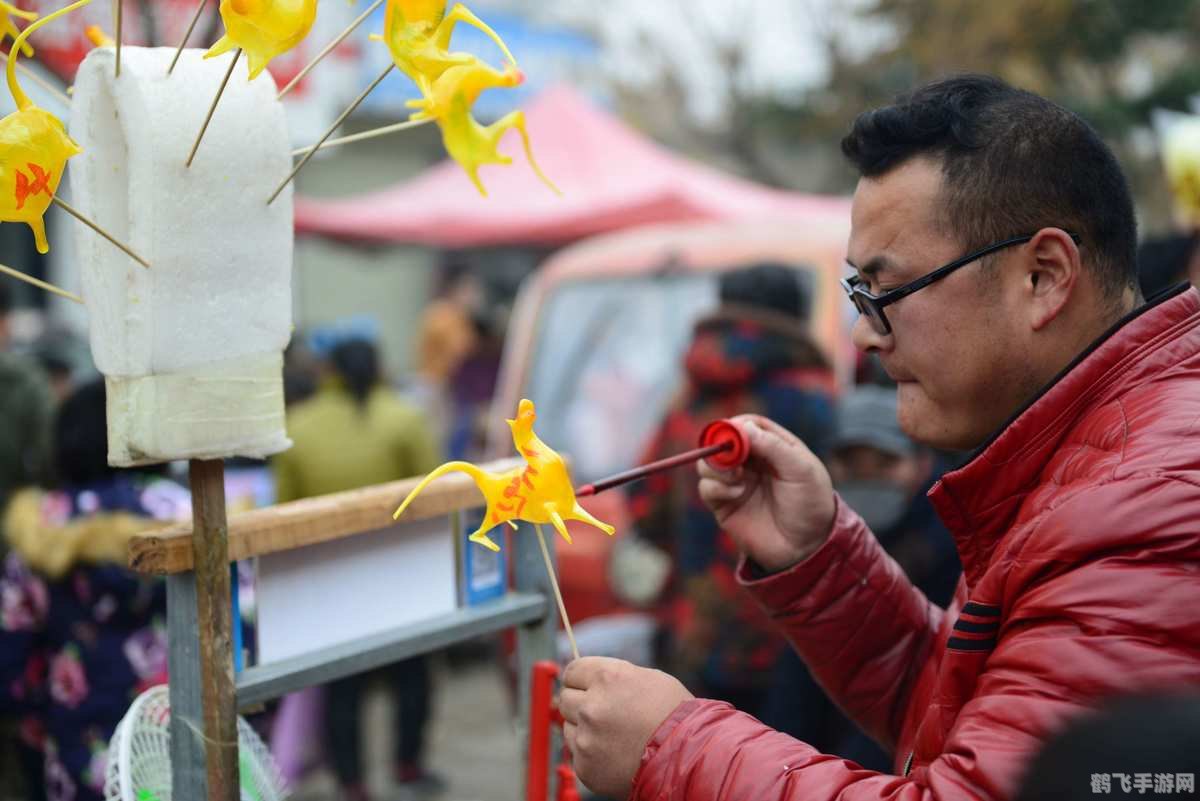 新年路边吹糖人小摊探秘,体验传统手艺与游戏乐趣!