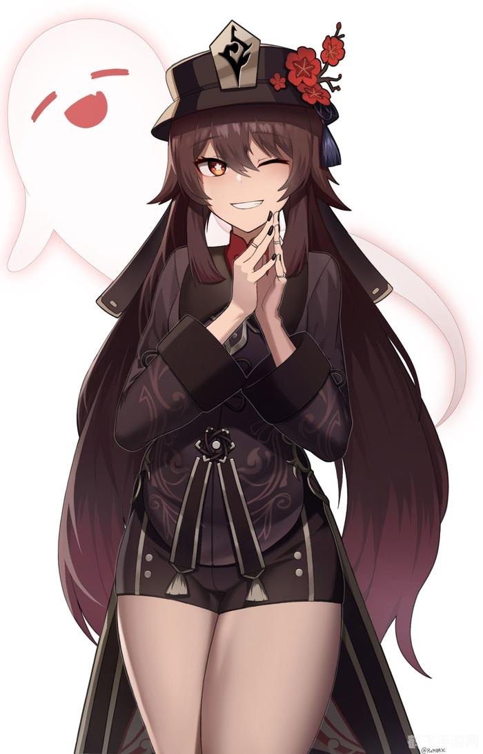 原神胡桃下面滴水图,胡桃