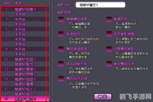 炫舞舞团职位全解析,打造最强舞团!