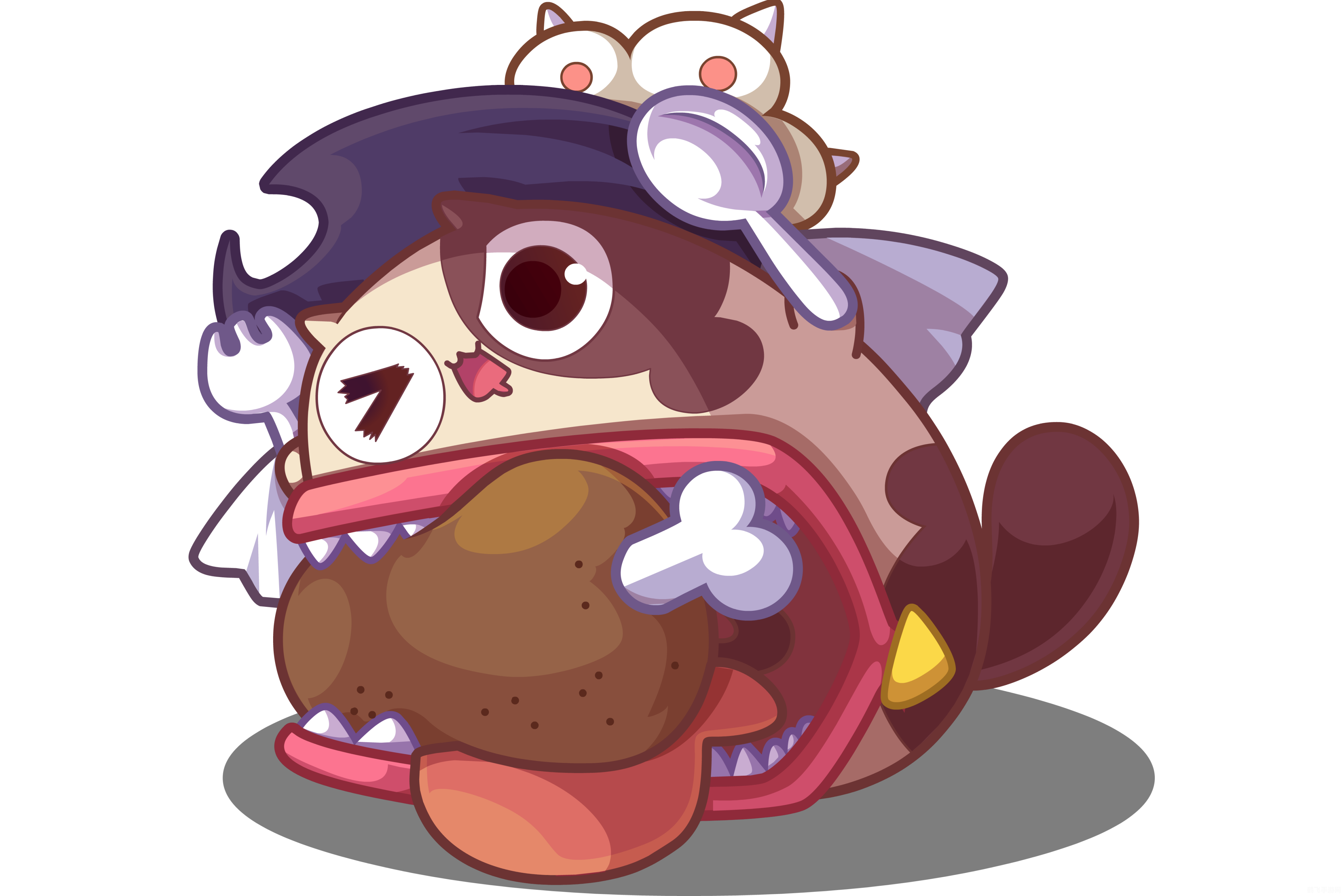 洛克王国贪吃猫,洛克王国贪吃猫捕捉攻略,巧妙策略,轻松收入囊中