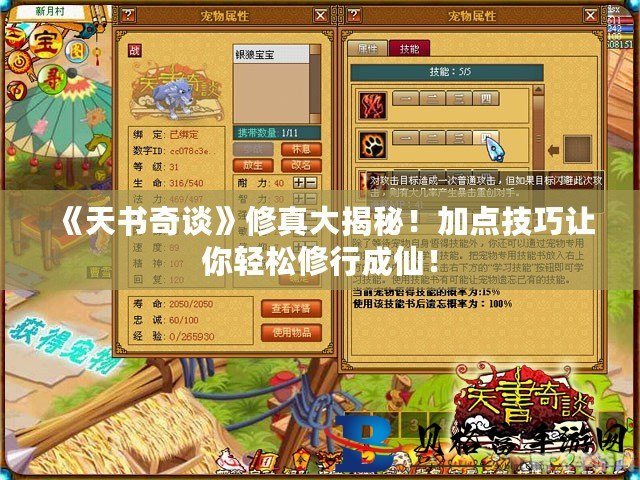 天书奇谈修真攻略，属性加点技巧大揭秘