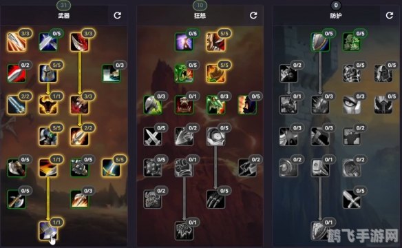 魔兽世界战士天赋加点,魔兽世界战士天赋加点全攻略