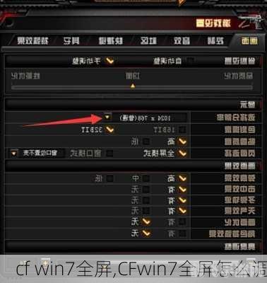 win7cf全屏怎么调,Win7系统