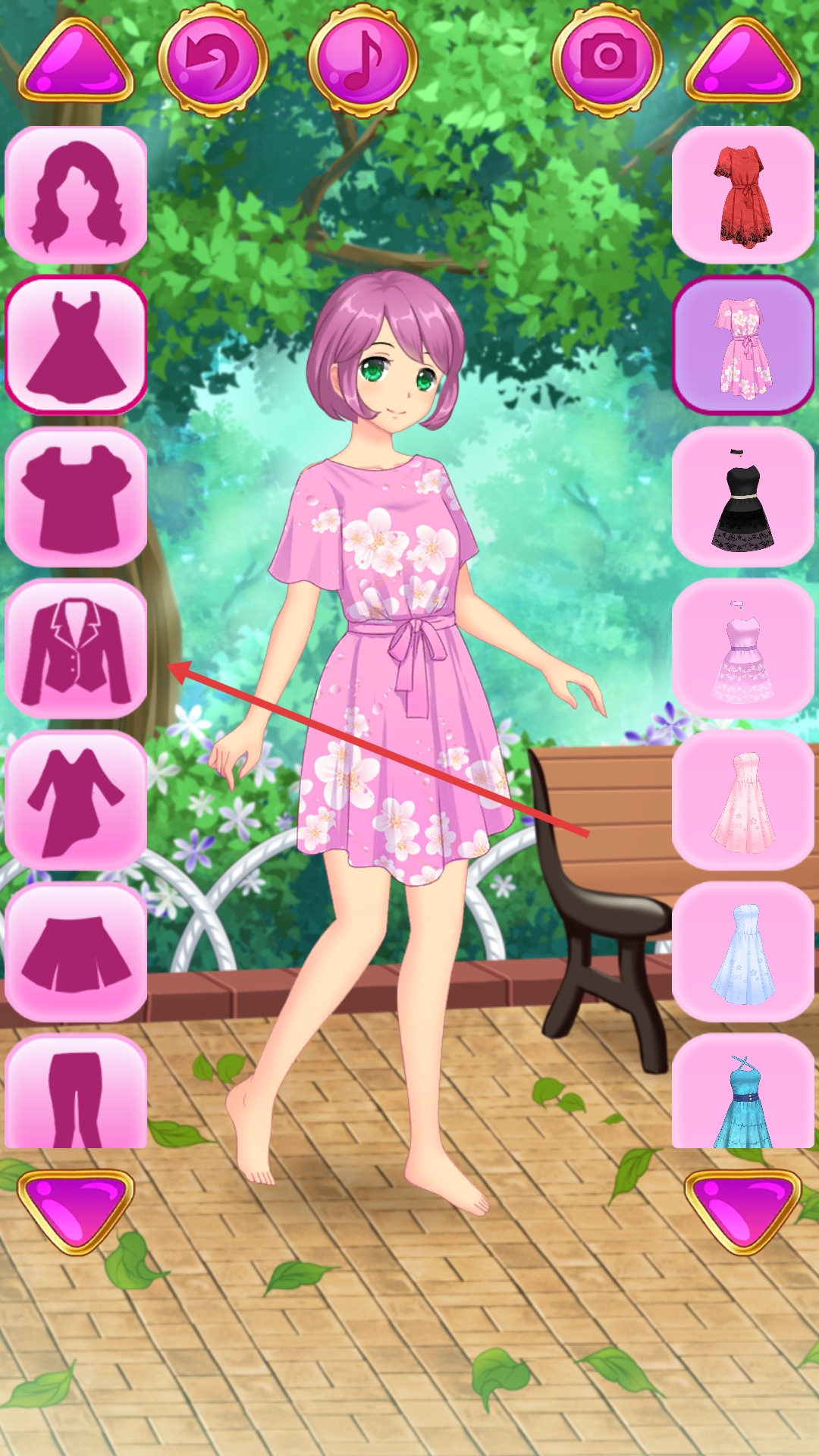 时尚女孩的装扮秀