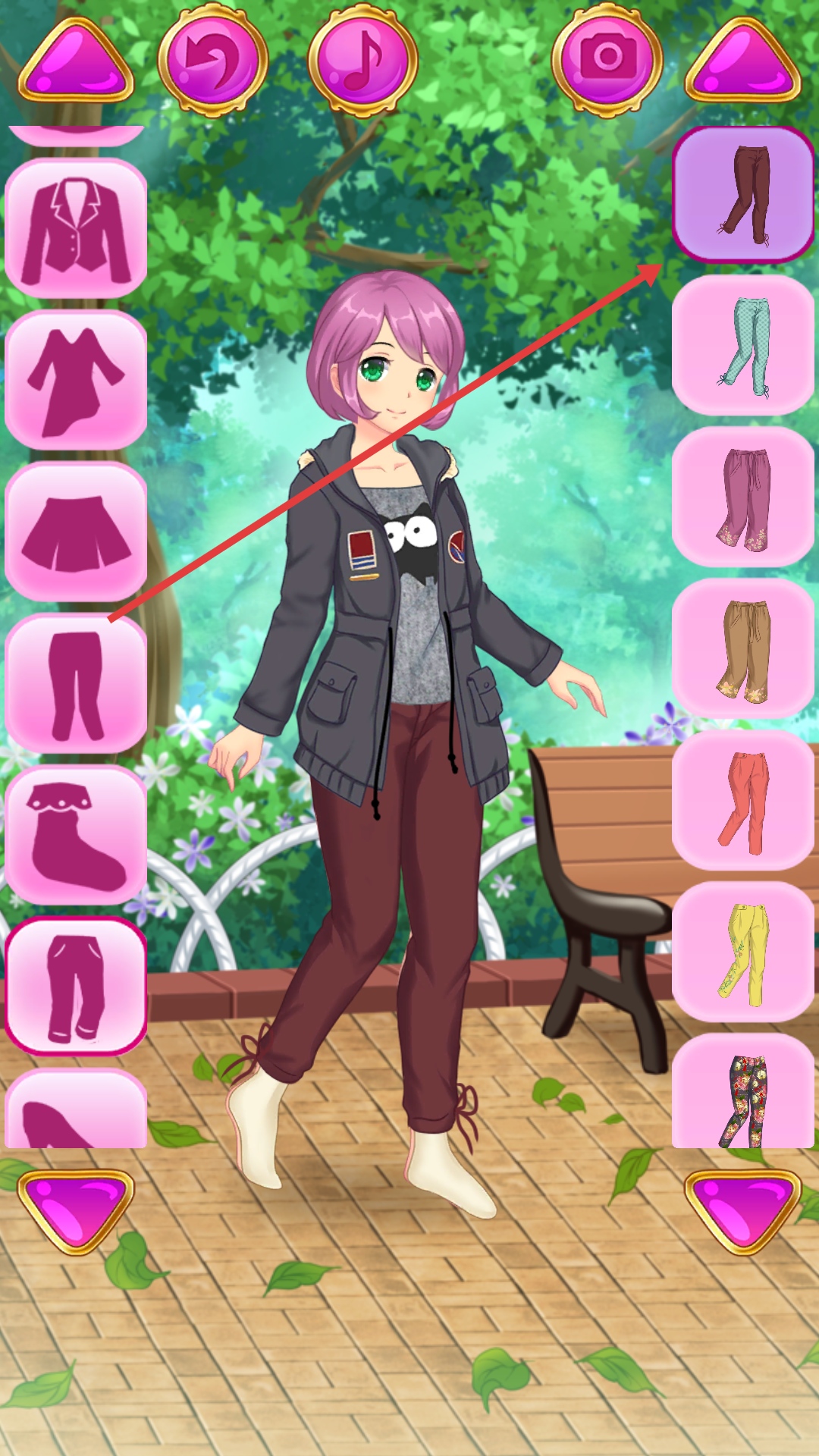 时尚女孩的装扮秀