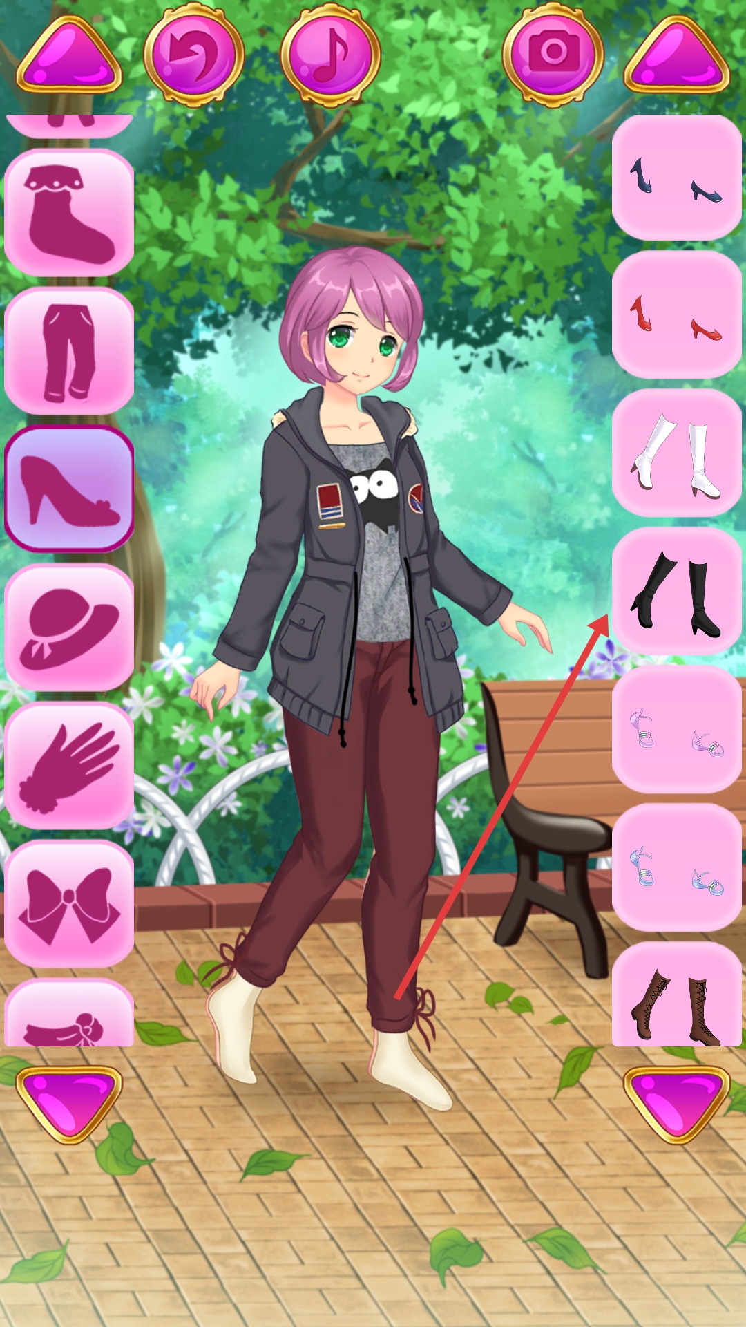 时尚女孩的装扮秀