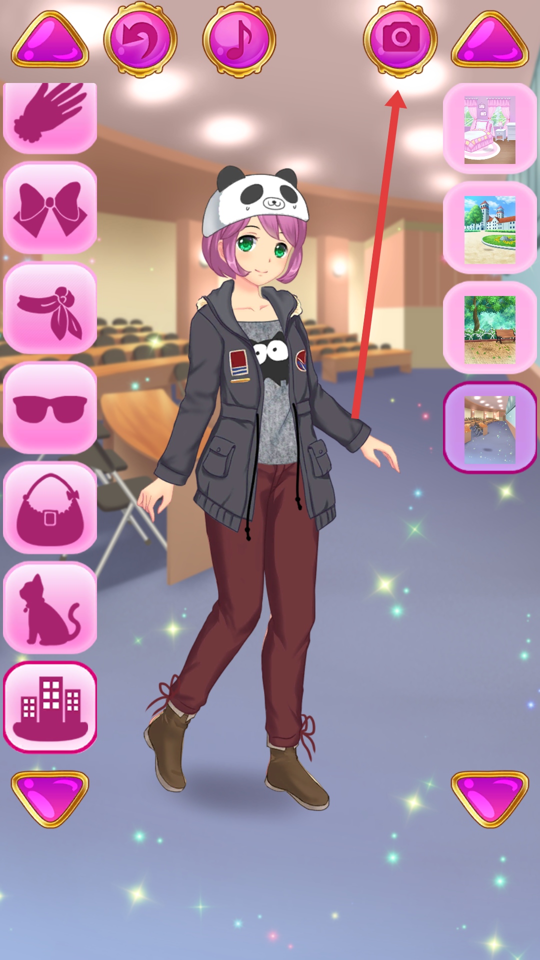 时尚女孩的装扮秀