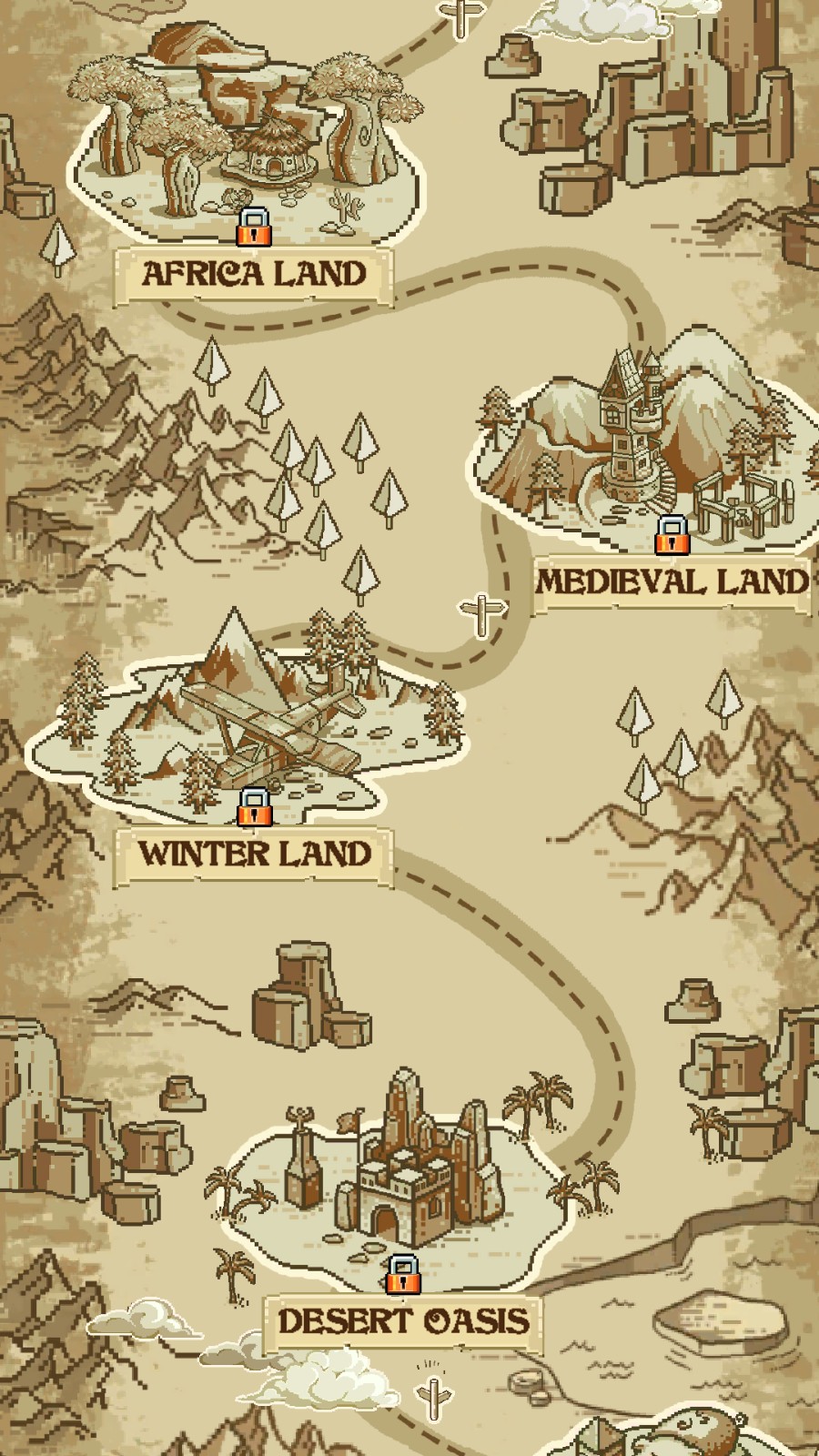 像素艺术彩色岛