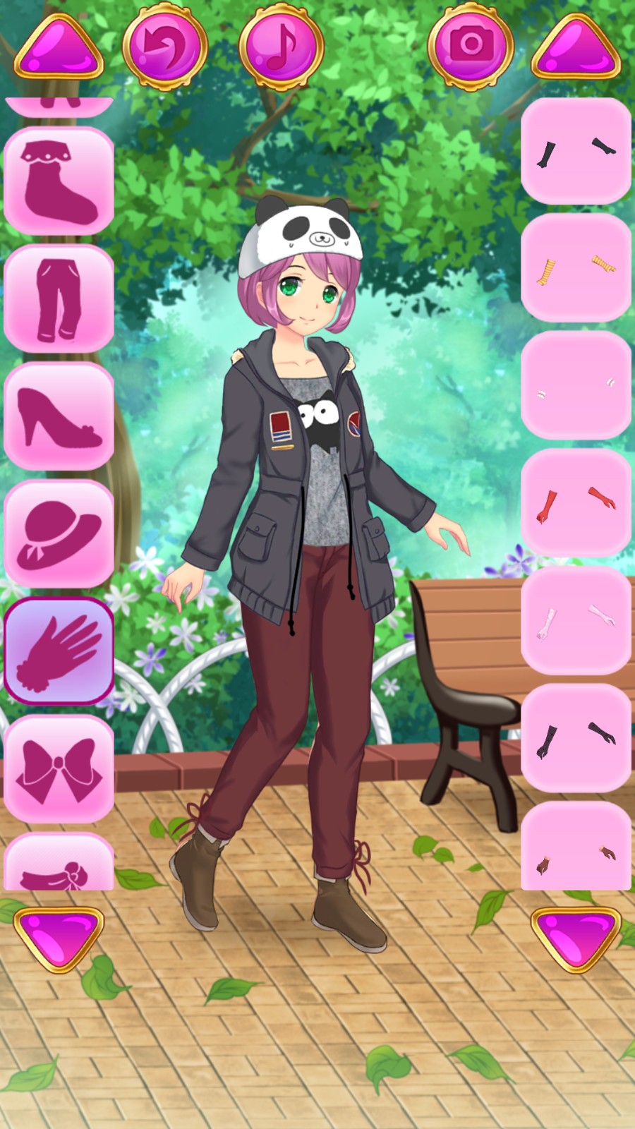 时尚女孩的装扮秀